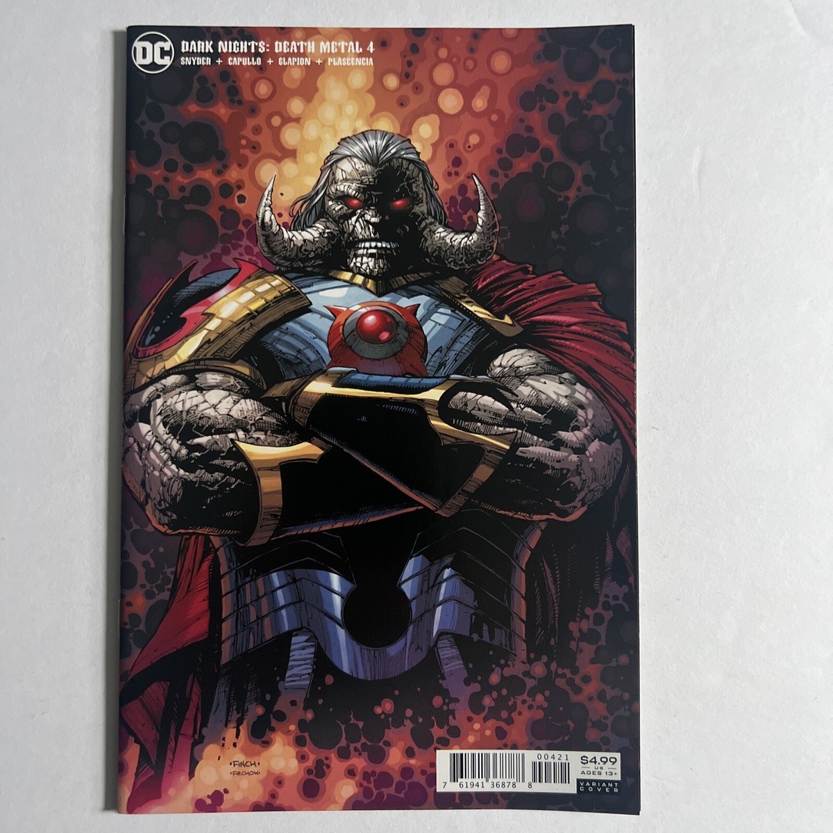 Dark Nights Death Metal #4 Finch Darkseid Variant/action Comics