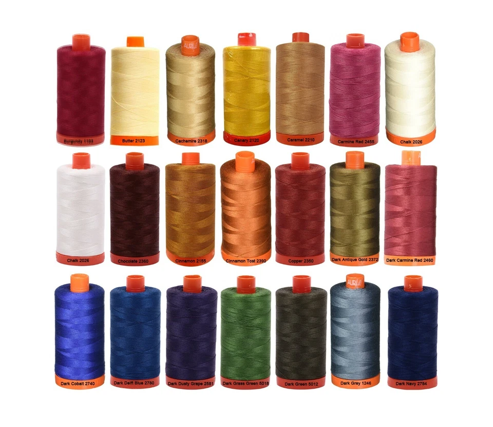 Aurifil 50WT Solid - Mako Cotton Thread - 1422 Yards Each Spoon  - Image 4 of 4