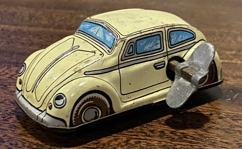 💥Vintage Tin Toy VW Volkswagen Car Bug Beetle WIND-UP Vintage Collectible💥 - Image 2 of 4