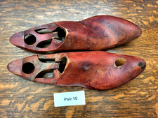 Antique Wood Shoe Lasts, Pair, Men  s 7B