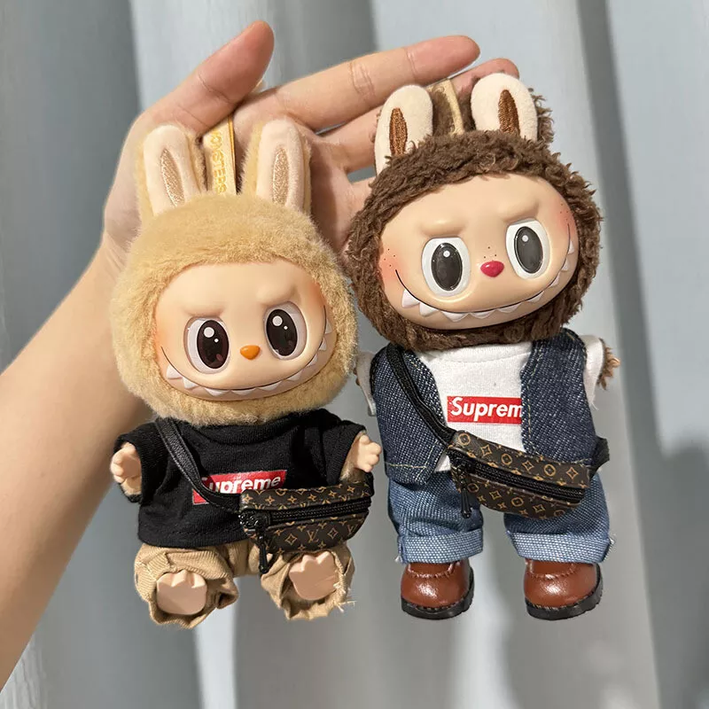 Pendentif vêtements POP MATE Labubu vêtements assis Labubu costume suprême mignon sans jouets