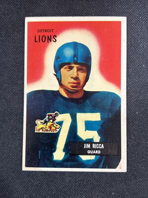 1955 Bowman #109 Jim Ricca EX wrinkle Detroit Lions *312