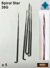 M00960x5 MOREZMORE 5 Felting Needles 38G MEDIUM SPIRAL STAR Dry Needle Felting