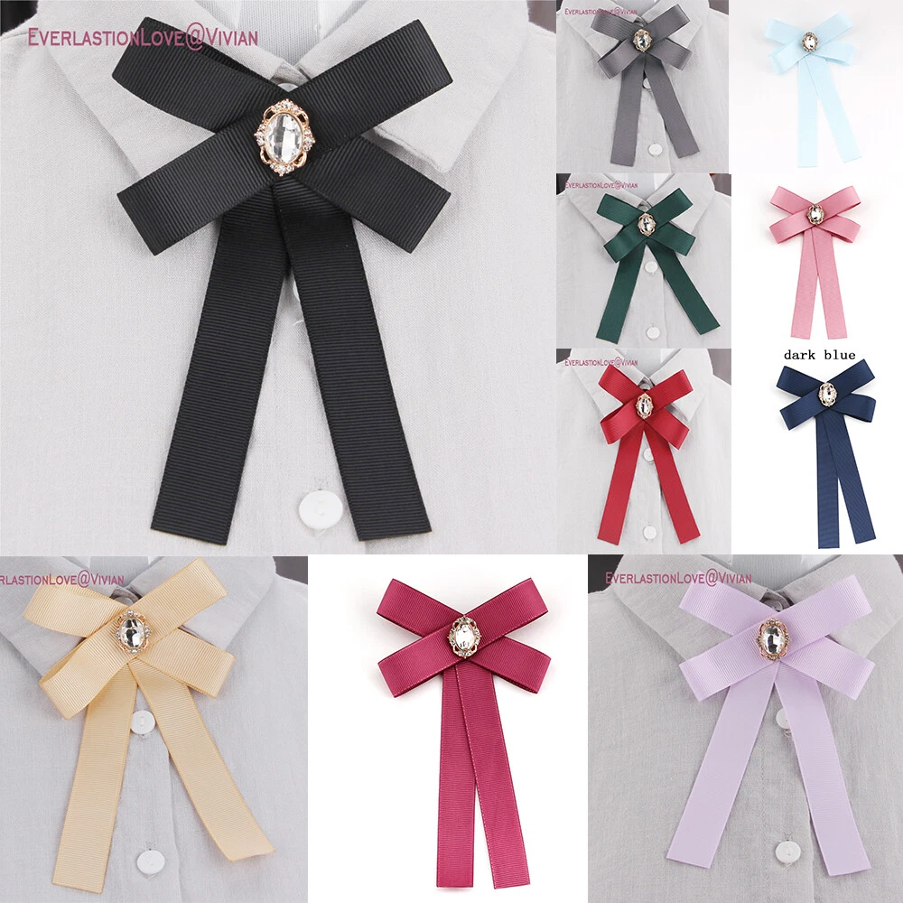 Ribbon Neck Bow Tie Women Suit Tie Men Brooches Pin Jewelry Brooches  Wedding Tie