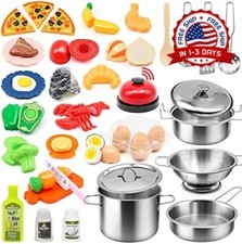 Accesorios de Juego Cocina de Simulacion Con Ollas Sartenes Utensilios de Cocina