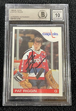 Pat Riggin Signed 1985/86 Topps Card #136 Capitals BAS Certified Auto Grade 10