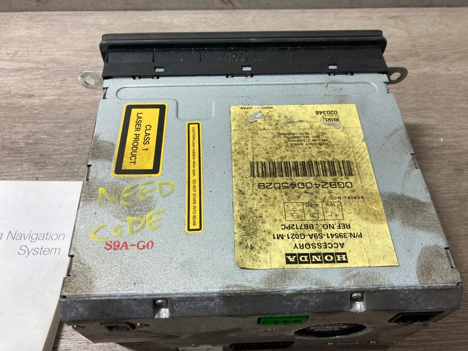 2003 HONDA CRV RADIO CD NAVIGATION UNIT 39541-S9A-G021-M1 (CODE NEEDED) - Image 4 of 4