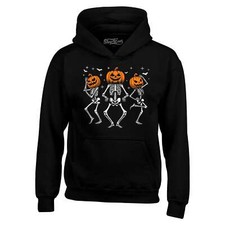 Dancing Jack O'Lantern Skeletons Hoodie Halloween Pumpkin Sweatshirt