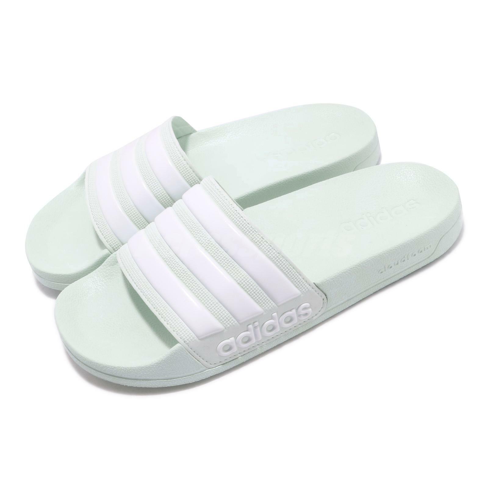 adidas mint green sliders