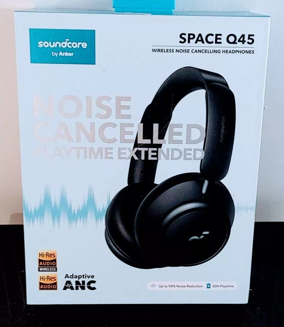  Soundcore Anker Space Q45 Adaptive Active Noise Cancelling  Headphones, Black : Electronics