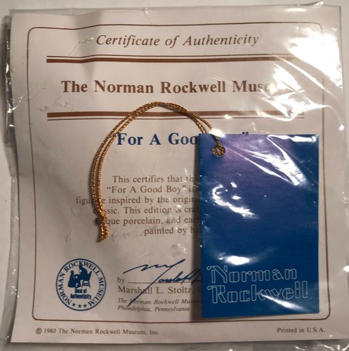 Norman Rockwell - "For a Good Boy" - Collectable Figurine - 1980 - Picture 6 of 7