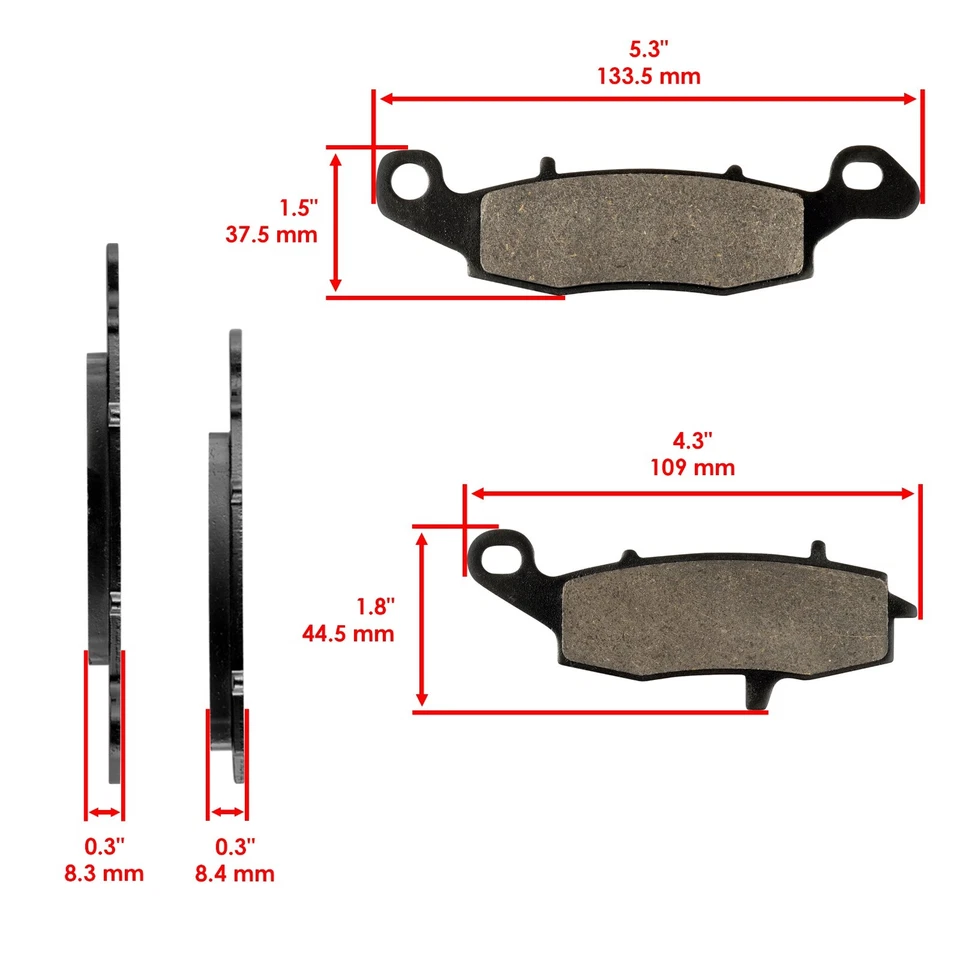 Front Brake Pads for Suzuki TU250X Tu 250X 2009-2019 / 59301-33840 - Image 2 of 4