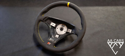 Steering Wheel AUDI A4 B5 S4 All Alcantara Yellow Ring stitching 