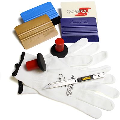 Profi Car Wrap Folier Set 3M Folierset Filz Rakel Olfa 30 Grad Cutter Handschuhe