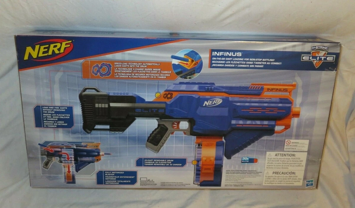 NERF Infinus N-Strike Elite Toy Motorized Blaster with Speed-Load Technology