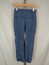 Athleta Blue Space Dye Chaturanga Crop Capri Leggings Size XS