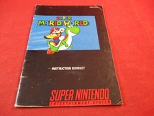 Super Mario World Super Nintendo SNES Instruction Manual Booklet ONLY M
