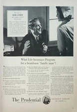 1940 The prudential insurance company Vintage Ad brand new family man