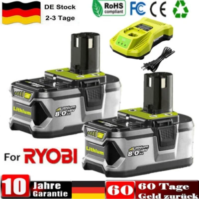 MARKENLOS Für Ryobi Akku Ladegerät 18V 7,0AH Lithium RB18L50 P108 RB18L40 DE