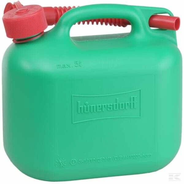 Jerrycan Bidon 5 L Vert - Plastique avec bec verseur - Photo 1/1