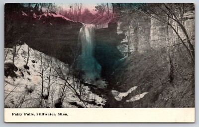 MN, Stillwater, Fairy Falls, Waterfall, Vintage Postcard