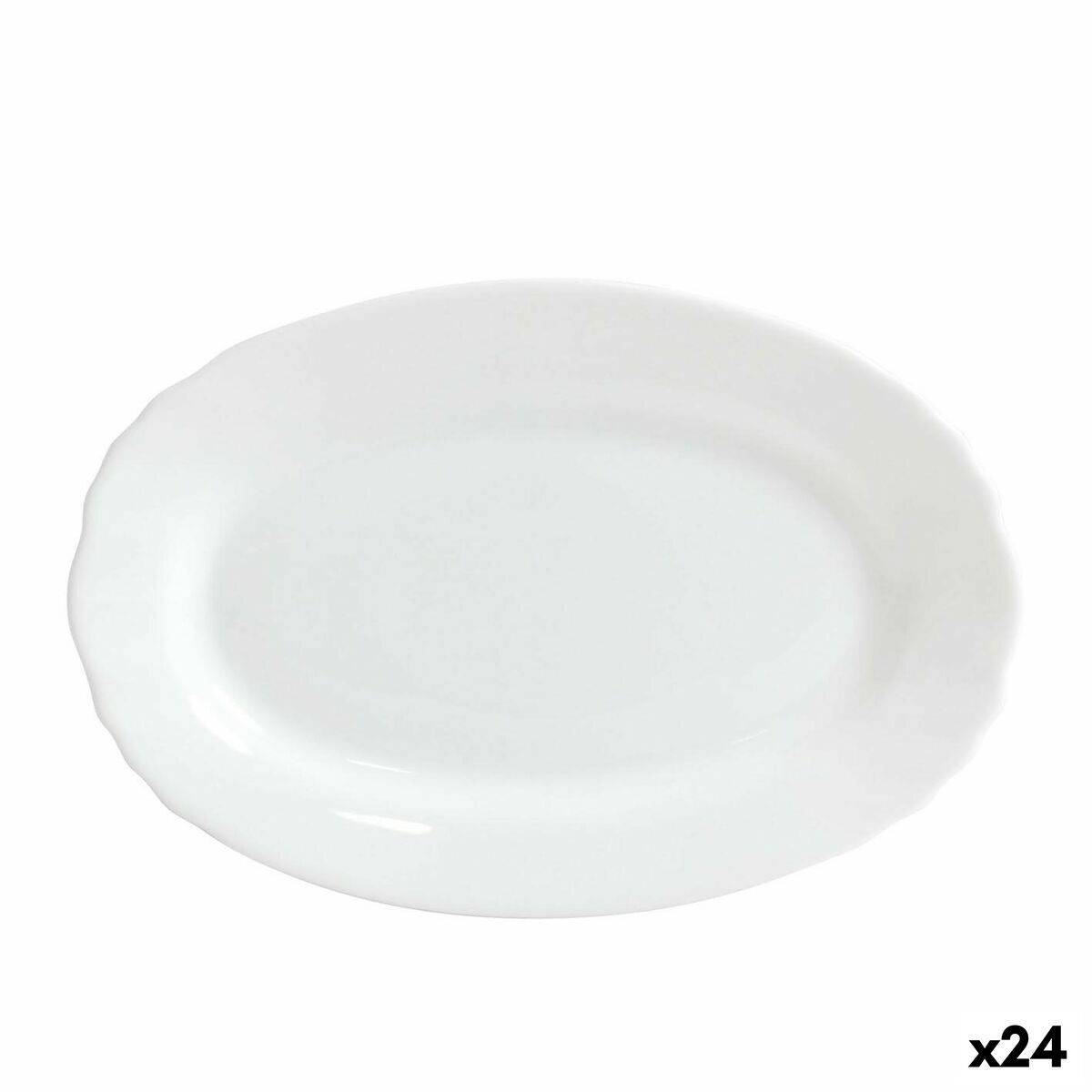 Fuente de Cocina Bormioli Ebro Vidrio Ovalado 23 x 15,5 x 2,1 cm [24 Unidades