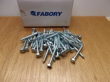 (Qty.50) Fabory 1/4" X 2" Hex Head Lag Screw Bolts Zinc Plated Steel 10 TPI
