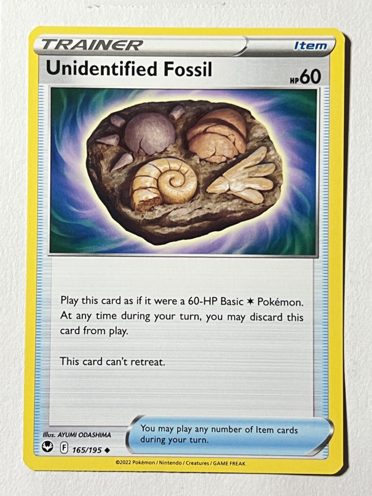 Unidentified Fossil 165/195 Uncommon Silver Tempest Pokemon Pack Fresh