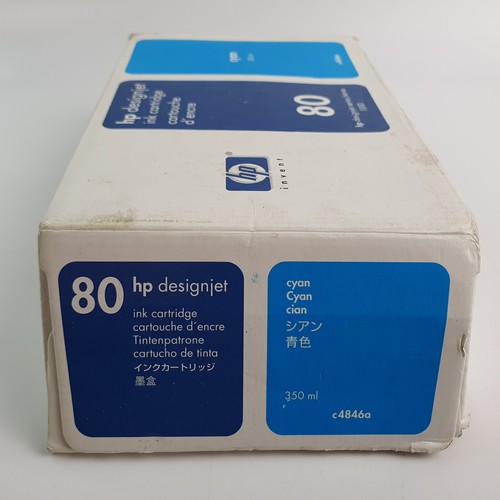 Oryginalny wkład atramentowy HP 80 350ml Cyan Designjet 1000 1050c 1055 C4846A - mar 09 - Zdjęcie 4 z 8