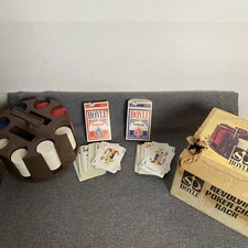 Revolving Poker Chip Rack Caddy 200 Poker Chips and 2 Deck of Cards