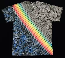 *New* 2XL - Sm Handmade Tie Dye, Rainbow Sash Indigo, Crew or V-Neck