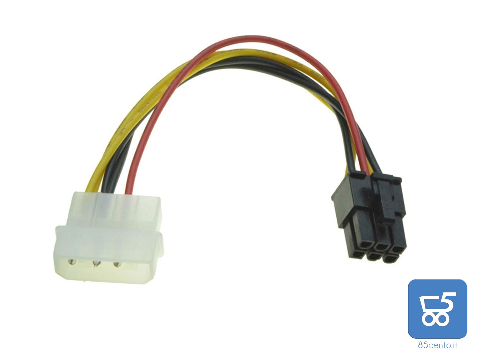 Cavo da 4 Pin Molex a 6 Pin PCI-E alimentazione schede video 18 cm