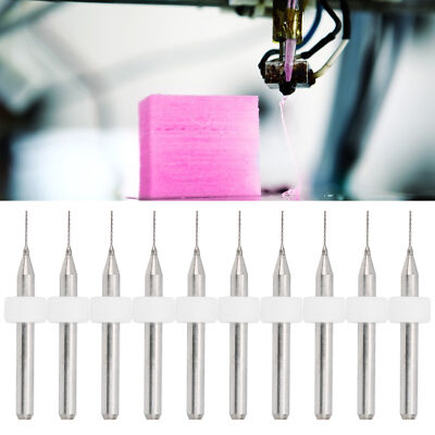 10Pcs Tungsten Carbide Cleaning Needle Nozzle Drill Bits 3D Printer Accessory DE