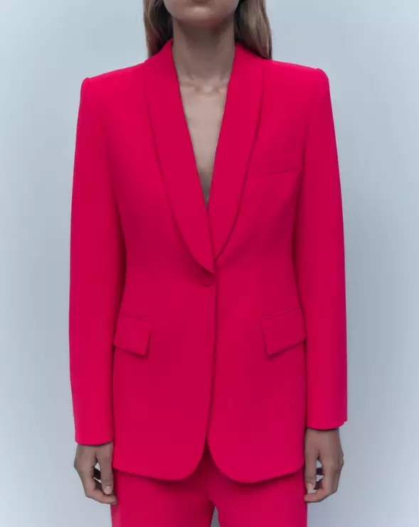 Zara red tuxedo clearance blazer