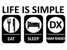 Eat - Sleep - Ham Radio 4" x 6" Sticker