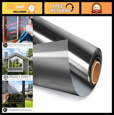 One Way Privacy Window Film - Reflective Heat Control UV Blocking Tint 35.4"x8.2