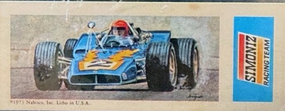 #ad VRHTF NHRA RARE 70#x27;S quot;SIMONIZ WAX AL UNSER SR INDYquot; 1quot; X 3quot; SUGAR DADDY CARD $24.99