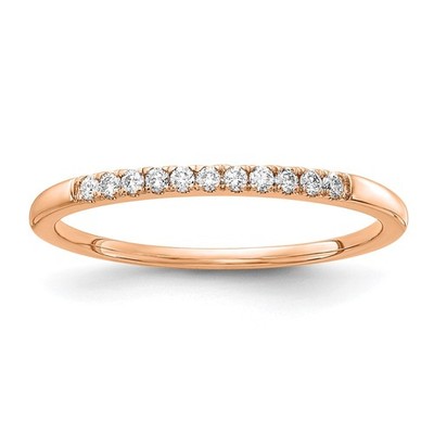 1/10 Ct Lab Grown Diamond Wedding Band Ring Size 9 in 14K Rose Gold (VS/SI,FGH)