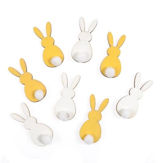 Trimits Wood Embellishments - Fluffy Tail Bunny 8pcs