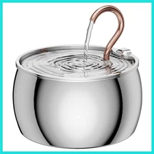 Cat Water Fountain Stainless Steel -2.5L/84oz Gooseneck Kitty Cat Fountain fo...