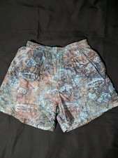 Vtg NOS 90s 5ft. Deep Sport Swim Trunks Board Shorts Sz L Floral USA Made NEW