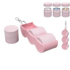 3Pack Travel Containers for Toiletries,Reusable SiliconeTravel Size Pink