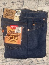 Levi's Vtg Jeans Men's 28 X 34 Deadstock 517 Boot Cut Orange Tab Made In USA NOS