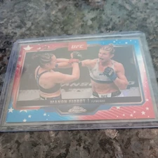 2025 TOPPS CHROME UFC MANON FIOROT #92 red white blue 