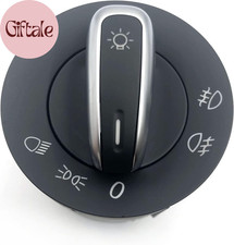 Chrome Euro Headlight Switch Contorl 5ND941431A Compatible with Golf Jetta MK5 /