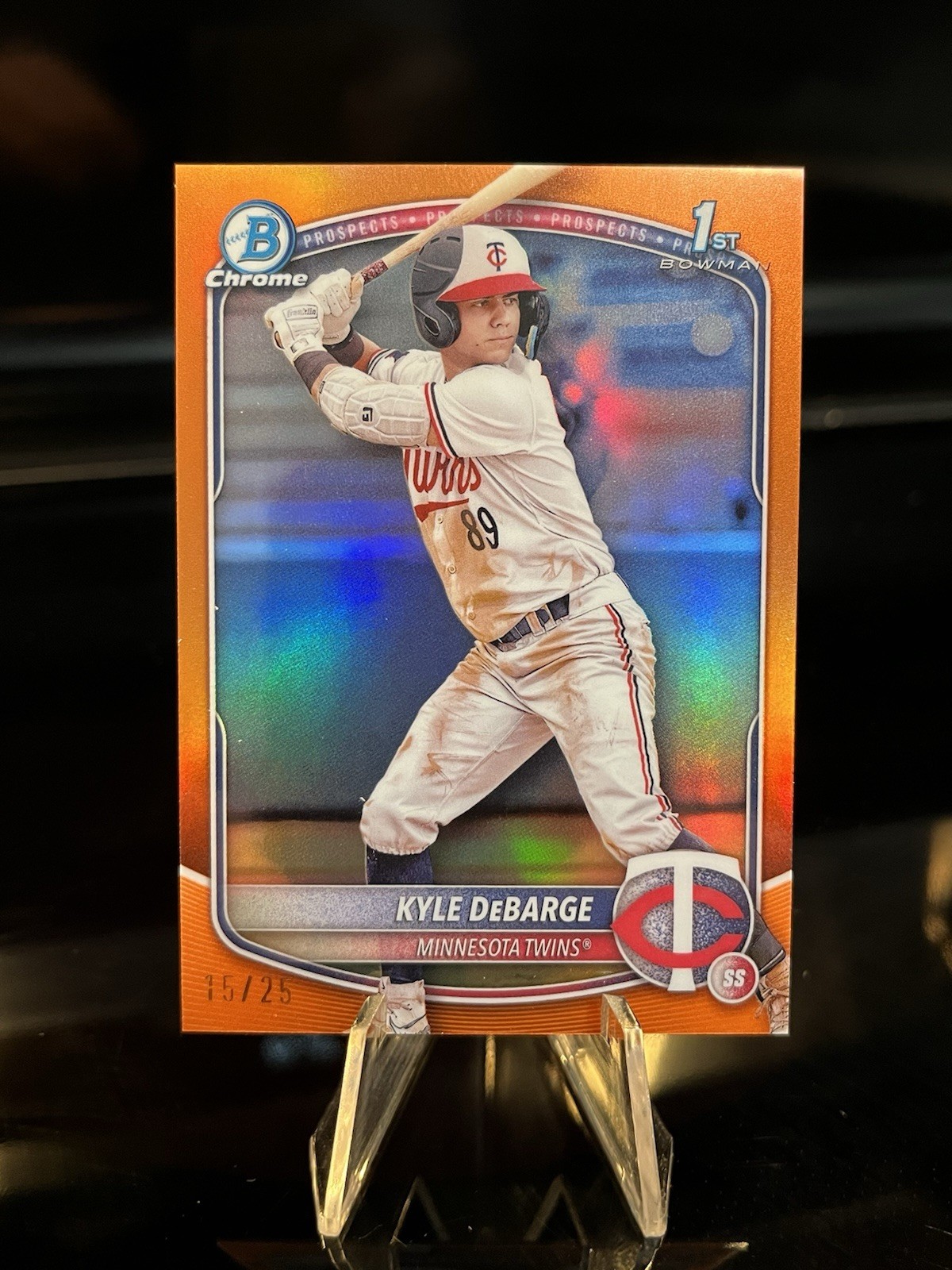 Kyle DeBarge 2025 Bowman Chrome Orange Refractor 15/25 1st Bowman 🔥