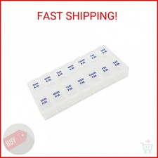 Ezy Dose Weekly 7-Day AM/PM Pill Organizer, Vitamin Case and Medicine Box, Mediu