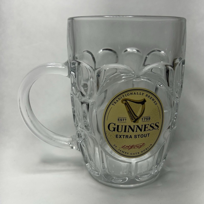 Guinness Extra Stout Vintage Glass Beer Mug Breweriana Collectible Barware Gift