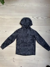 Lululemon Men's XS Gray Textured Tech Diamond Dye Anchor Graphite Hoodie 