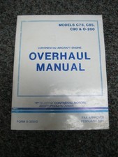 X-30010 1968 Continental Aircraft engines C75, C85, C90 & O-200 Overhaul Manual